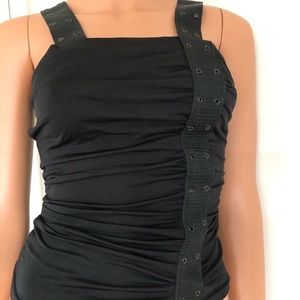 BLACK Belt strapped tank